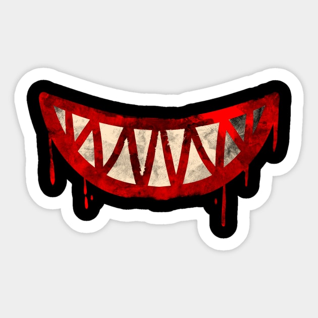 The Bloody Cheshire Cat Sticker by Shellz-art